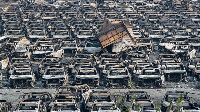 Hafenexplosion in Tianjin 2015 als menschengemachtes Katastrophenereignis im Funk Global Risk Consensus